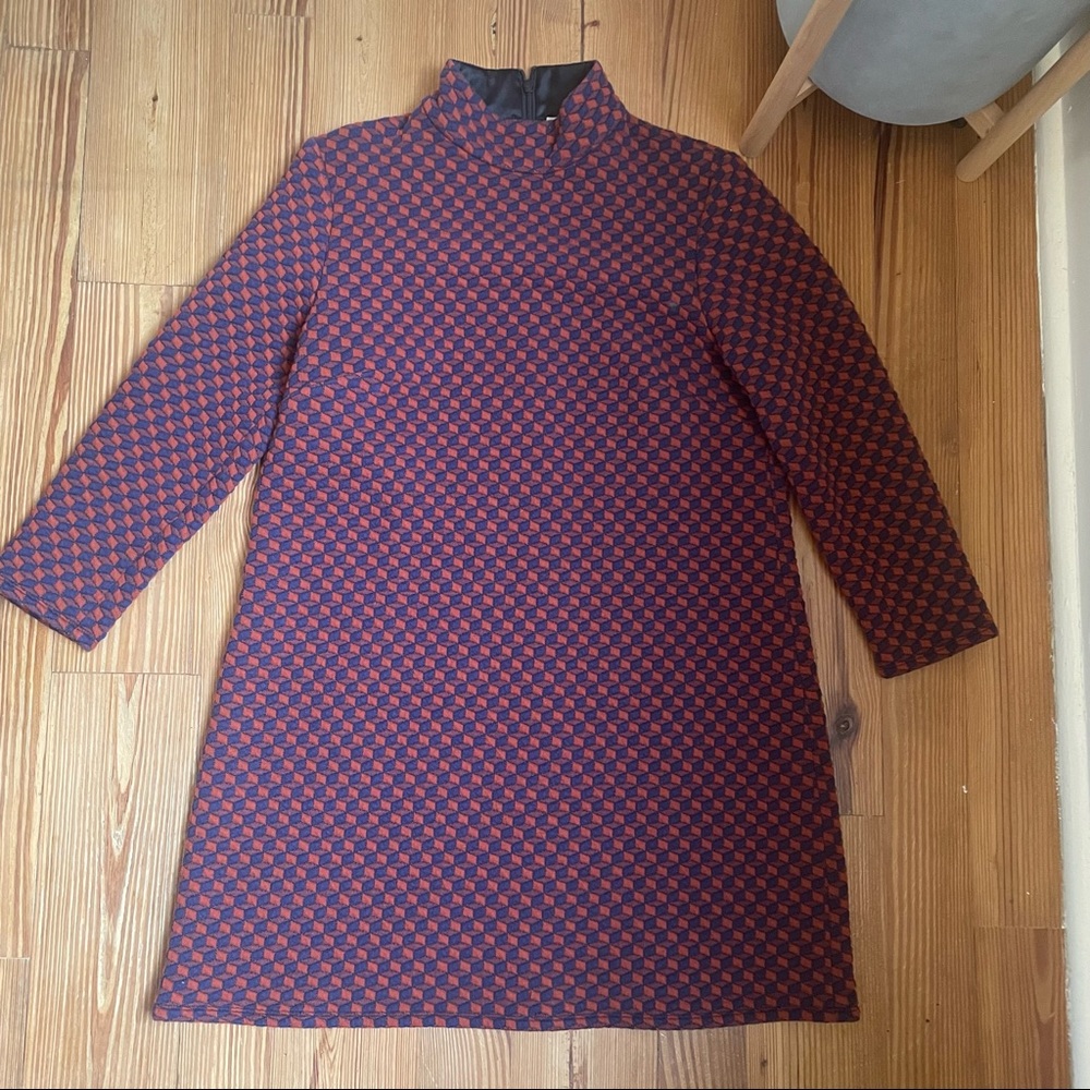 Tuckernuck mock neck geometric dress SIZE L